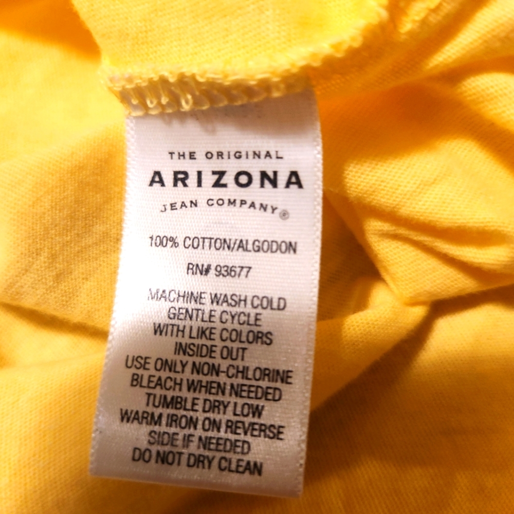 Arizona Yellow Pink Heart Happy Smile Wish Peace Top - Picture 7 of 8